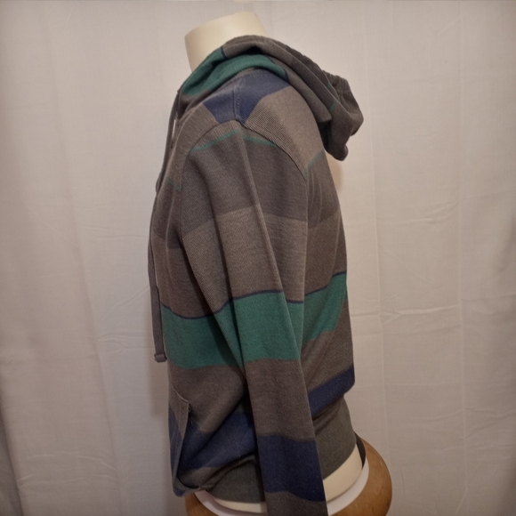 Zoo York Gray Blue Green Long Sleeve Hooded Shirt Men's Size Medium - Picture 4 of 6